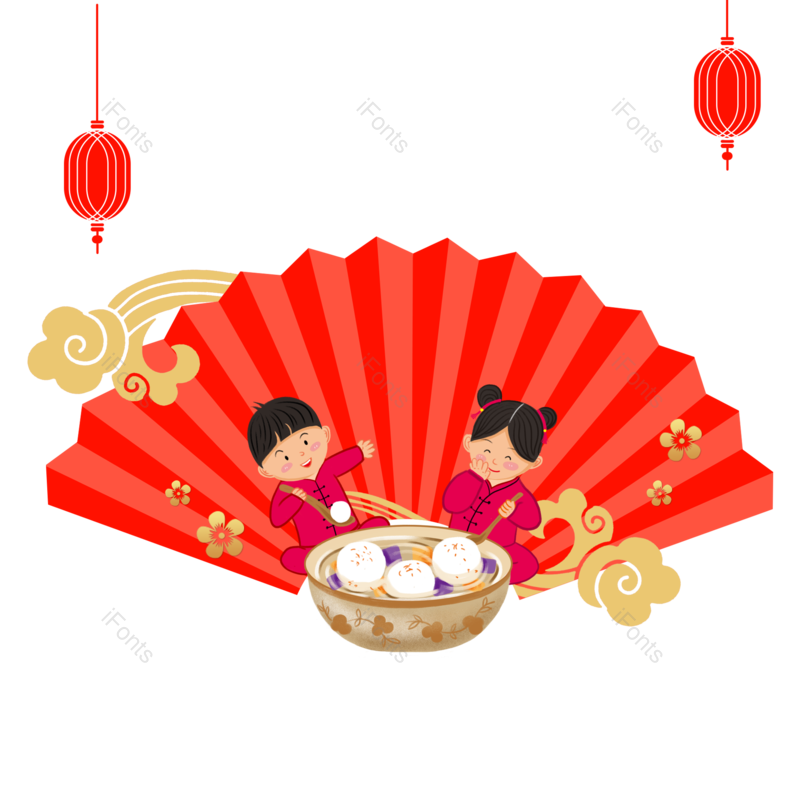 中国风图片,元宵节元素,美食PNG,新年免抠素材